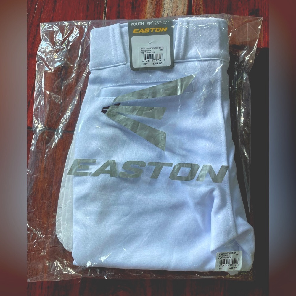 Easton YM White/Navy piping Baseball Knickers